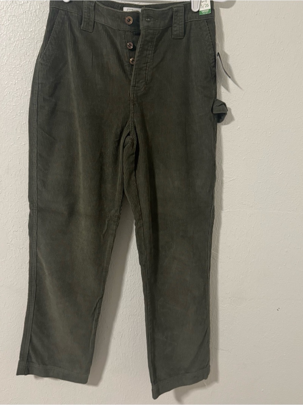 Celebrity Pink Juniors 3/26 Carpenter Corduroy High Rise Straight-Leg Pants NWT - Picture 2 of 13